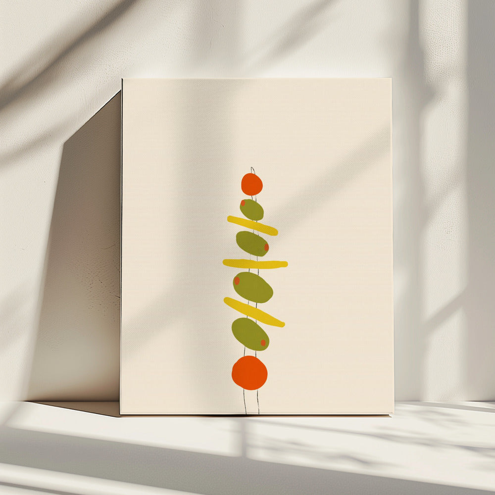 Spiesje met olijven en tomaten | Canvas