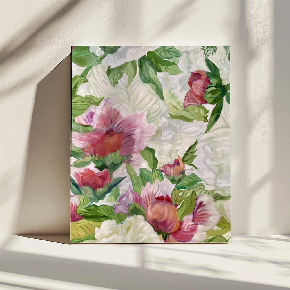Levendig bloemenkunstwerk | Canvas