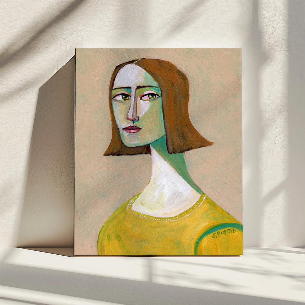 Brunette dame met de look | Canvas