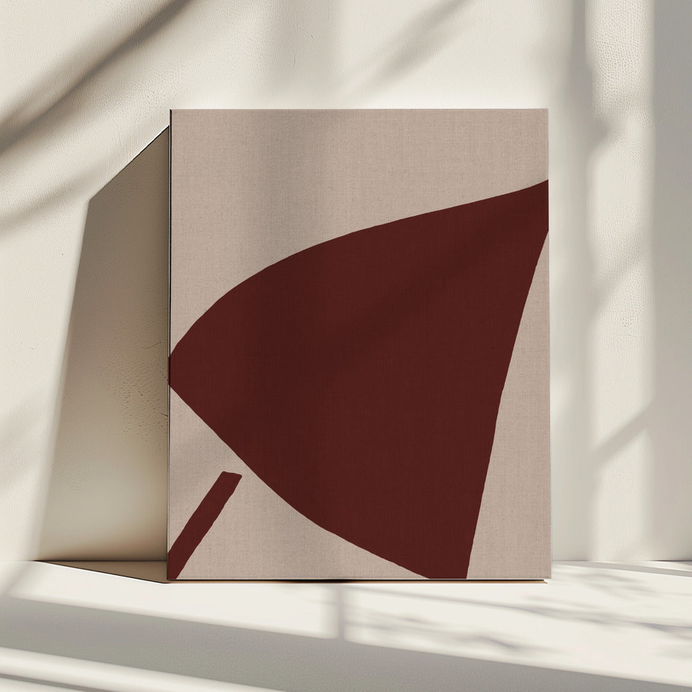 Rode geometrische compositie | Canvas