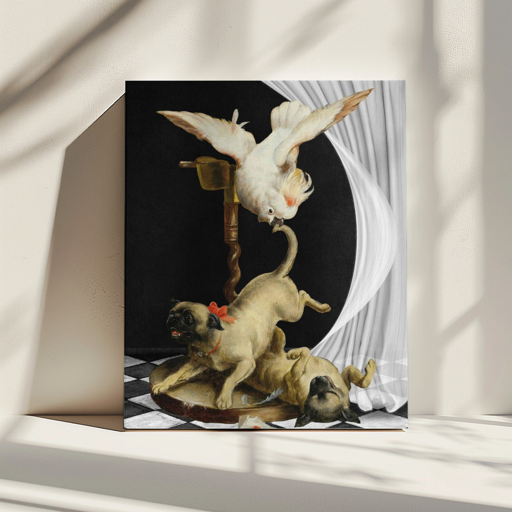 Levendige scène van een vogel | Canvas