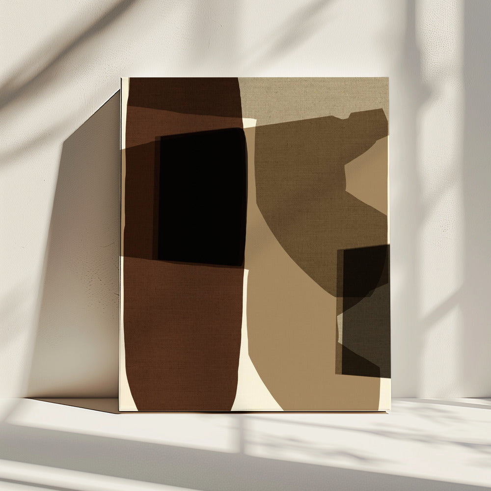 Geometrische vormen en aardse tinten | Canvas