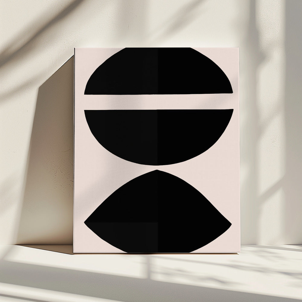 Zwarte geometrische vormen | Canvas