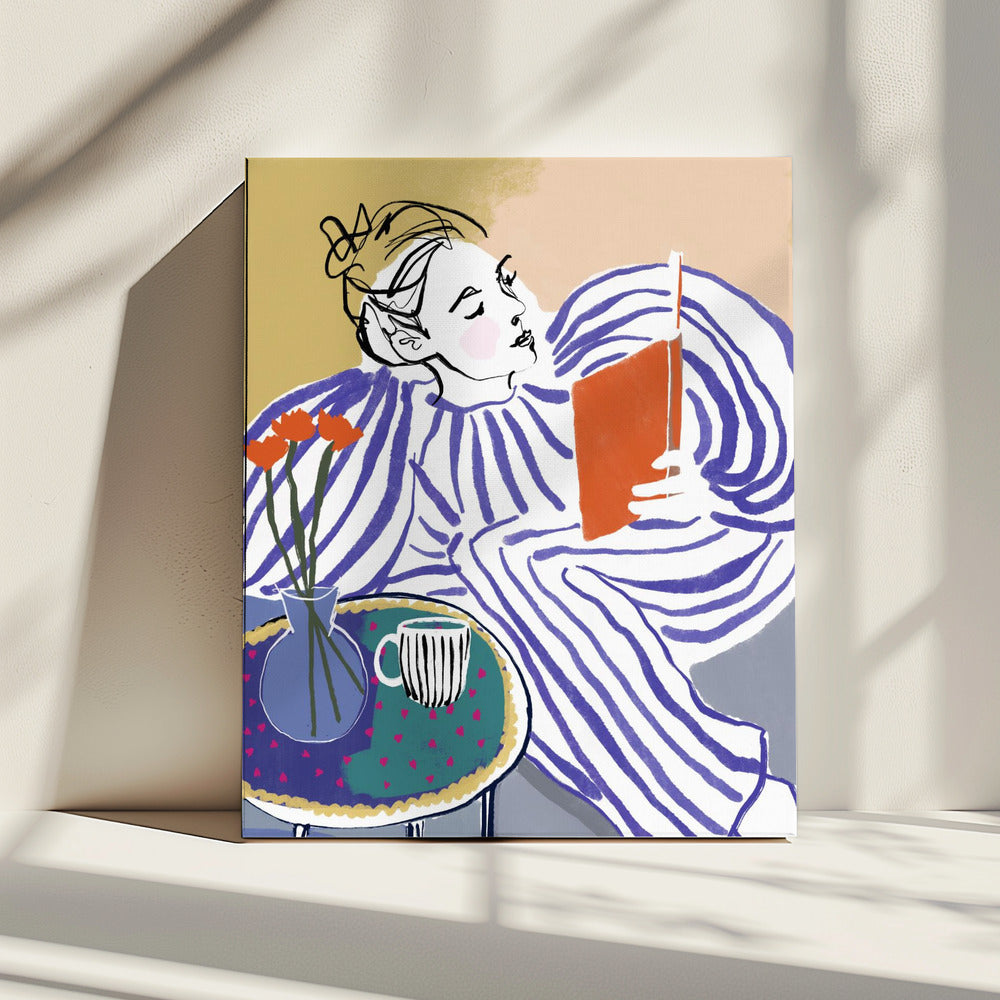 Gezellige leeshoek | Canvas