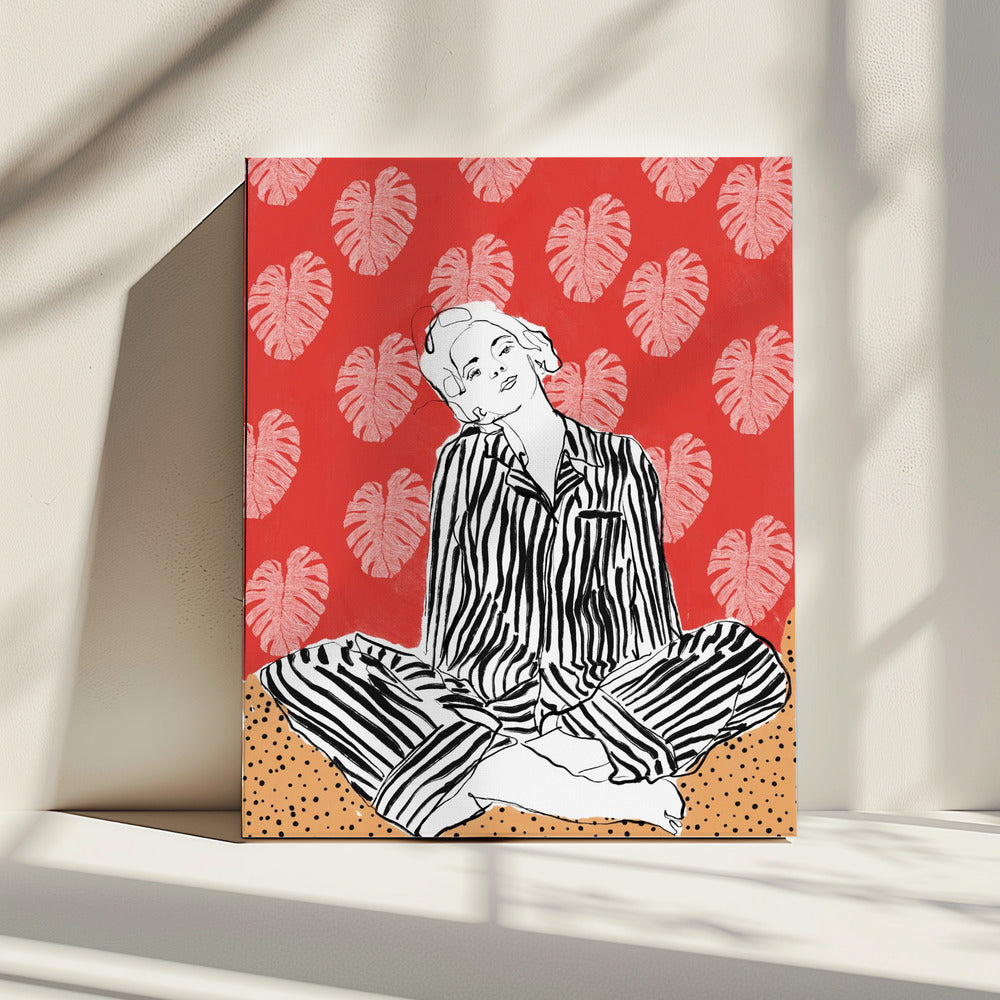 Sereniteit in strepen | Canvas