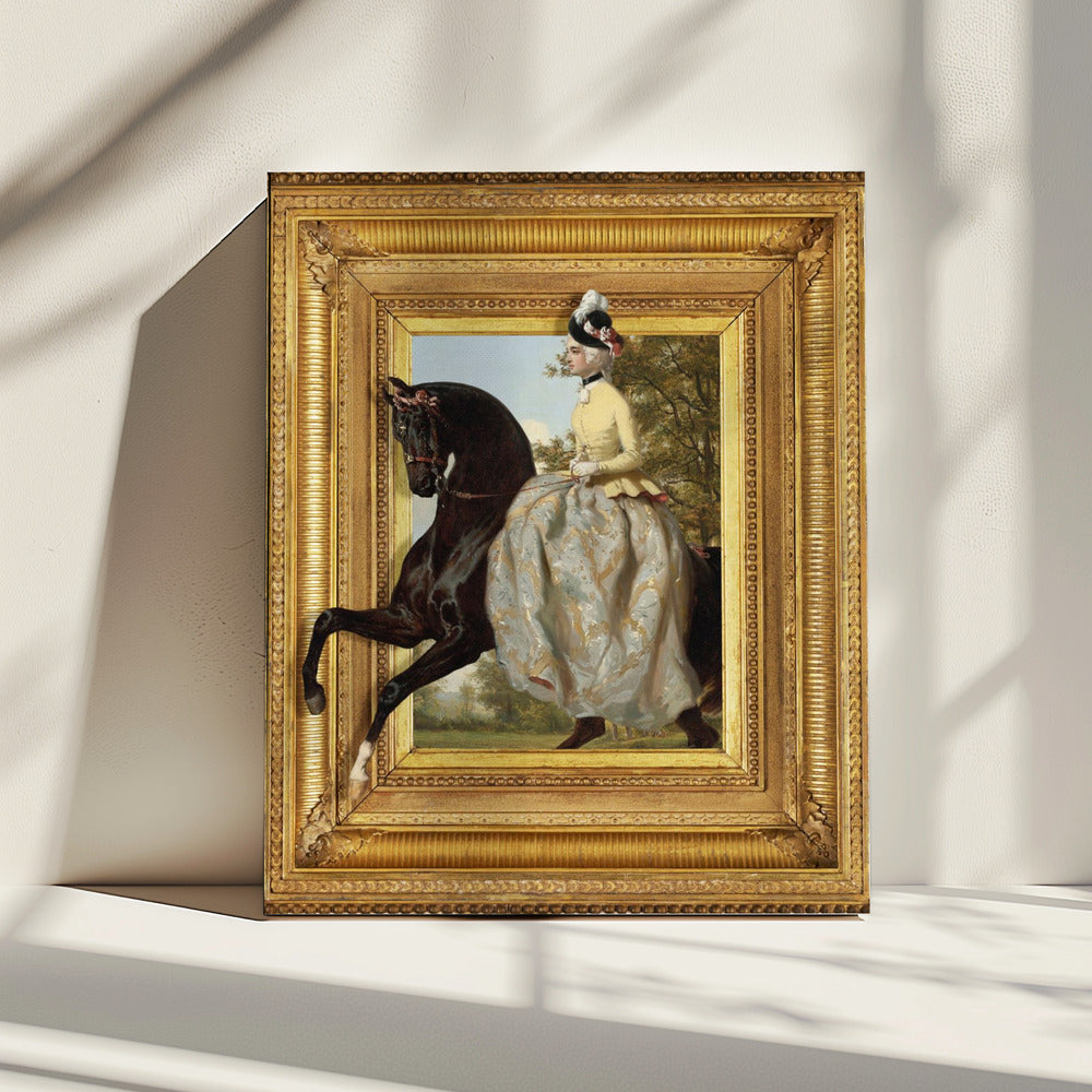 De dame en haar paard | Canvas