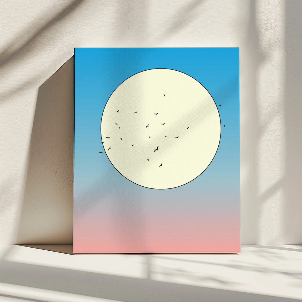 Vogels in de lucht | Canvas