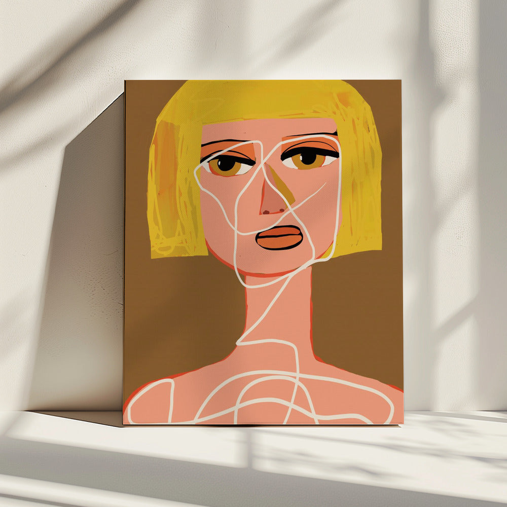 Vastgebonden vrouw Verward | Canvas