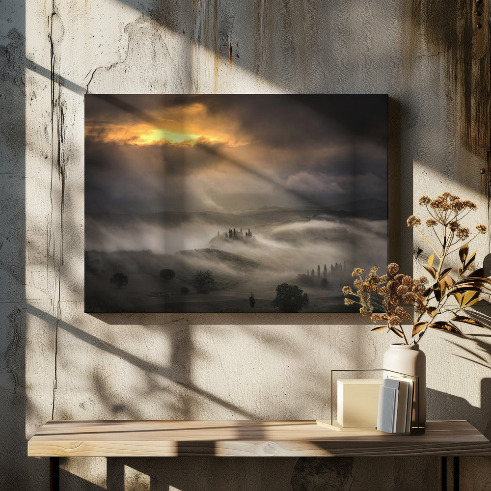 Golven van mist | Canvas