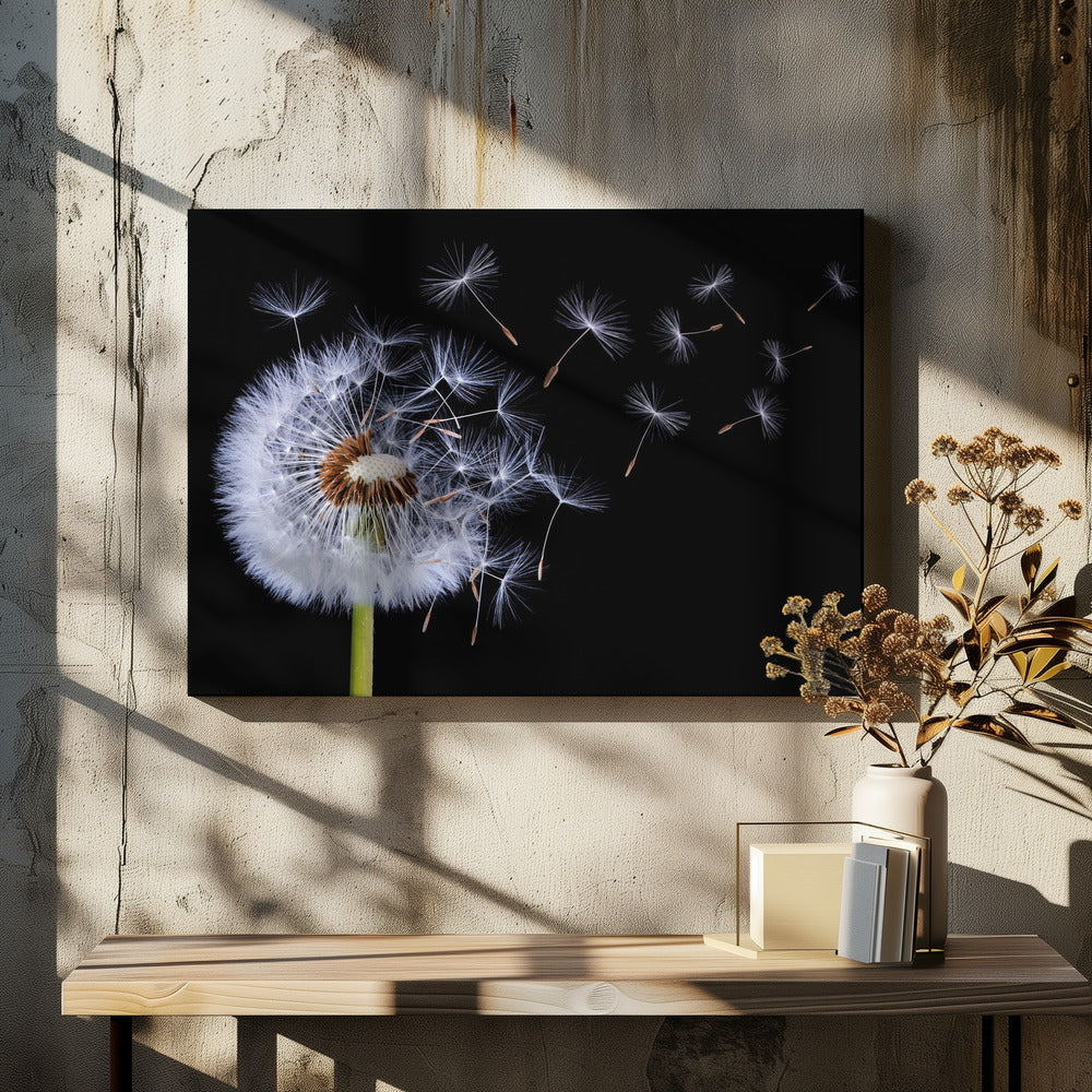 Paardenbloem waait | Canvas