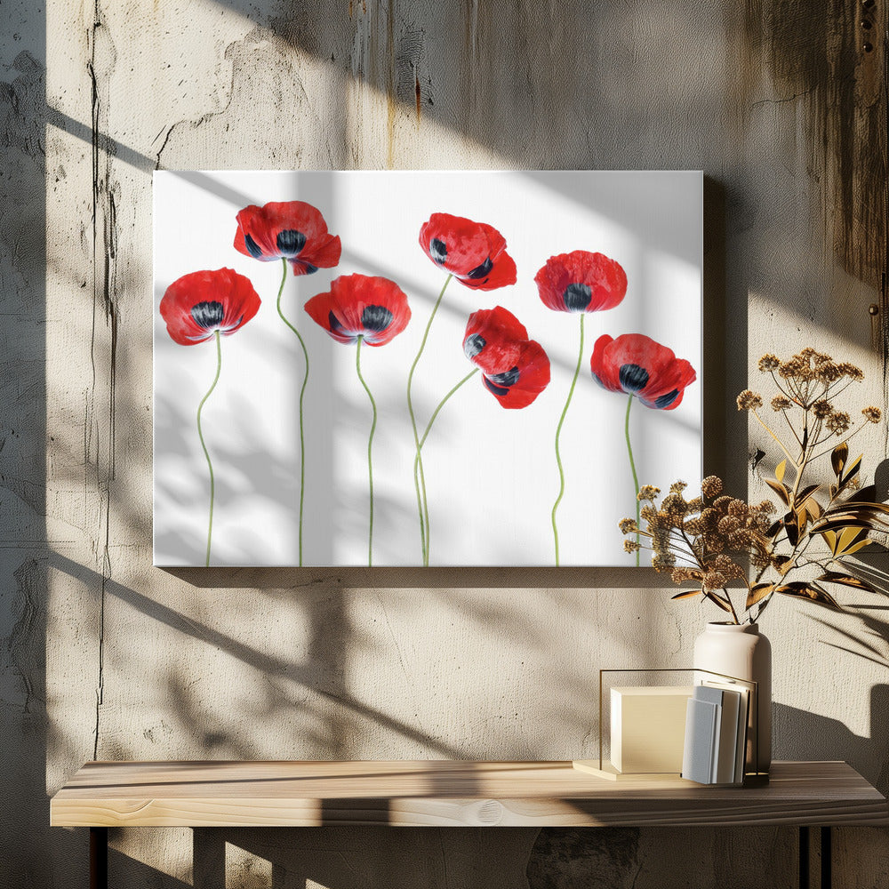Lieveheersbeestjes Klaprozen | Canvas