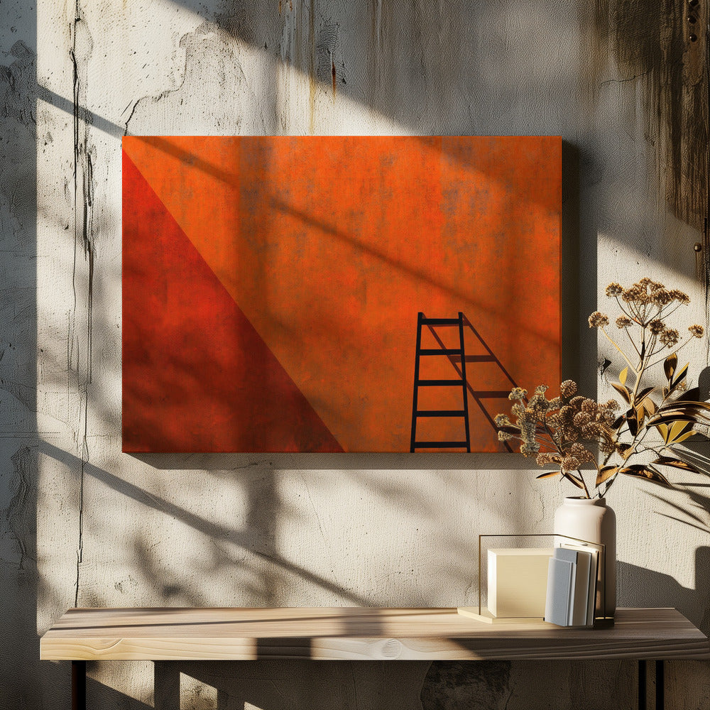 Een ladder en zijn schaduw | Canvas