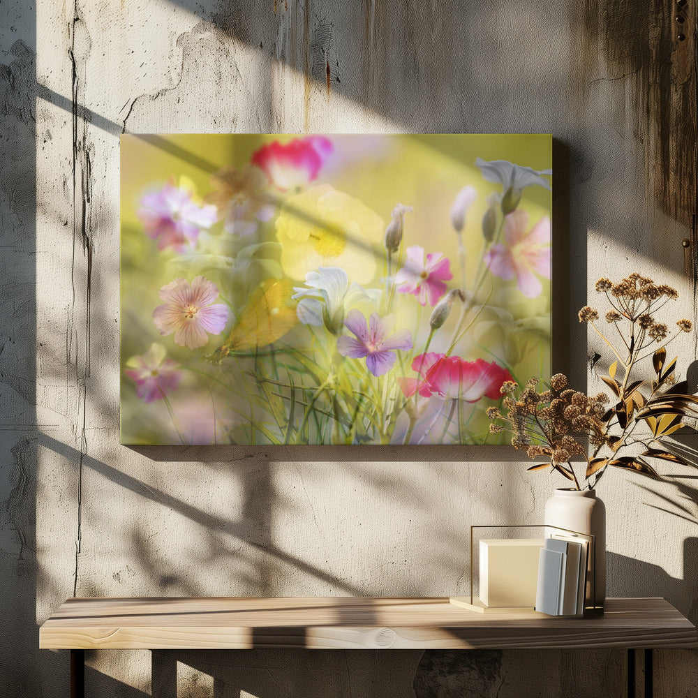 Kleine tuin in een zomerveld | Canvas