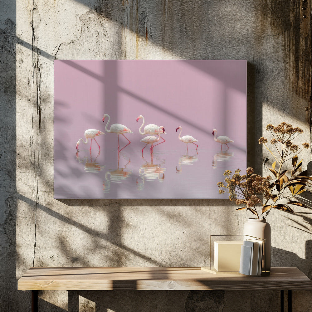 Flamingo's | Canvas