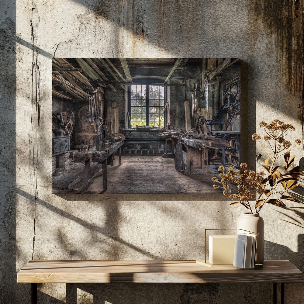 De timmermanswerkplaats | Canvas
