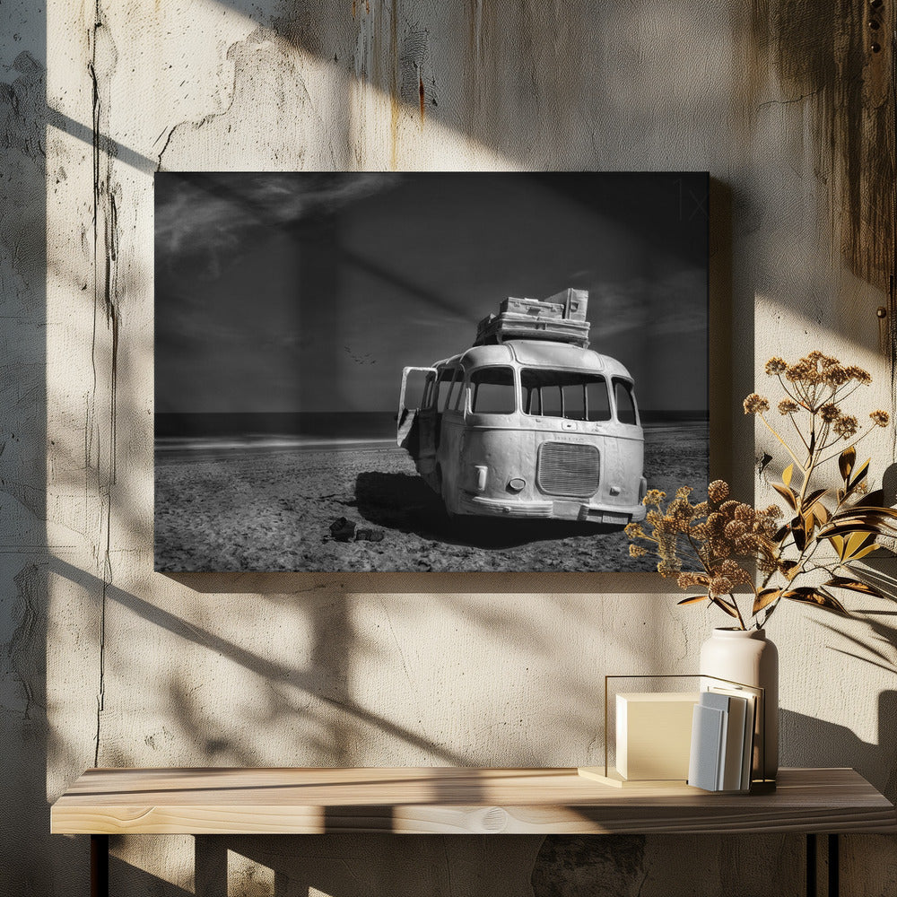 Beached Bus | Canvas