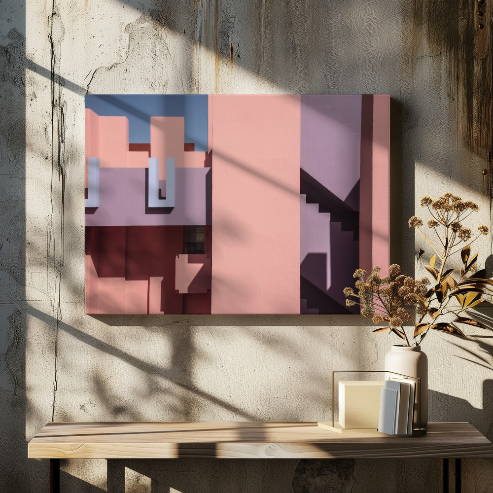Muurschildering Rood #2 | Canvas