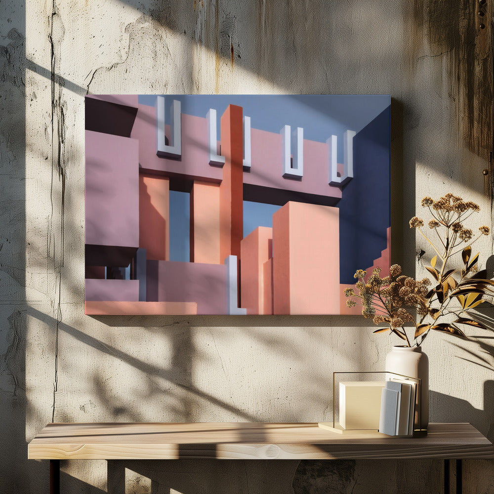 Muurschildering Rood #8 | Canvas