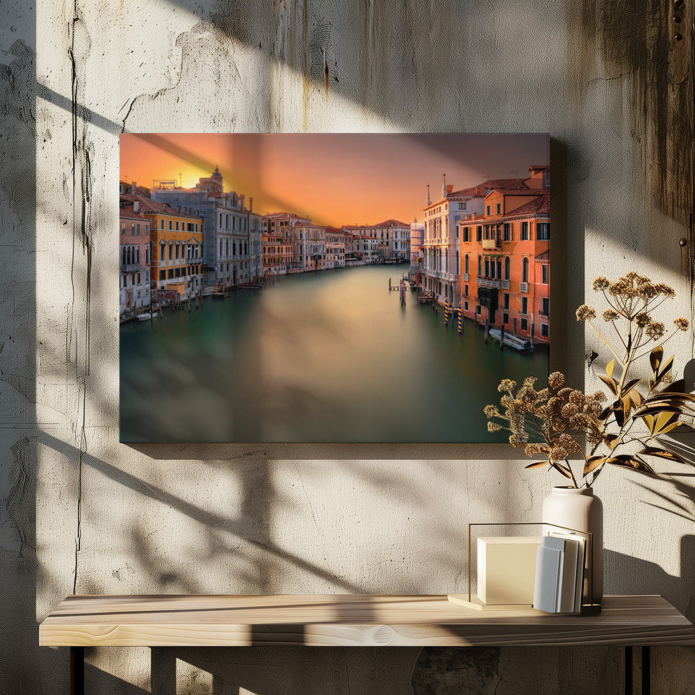 Zonsondergang in Venetië | Canvas