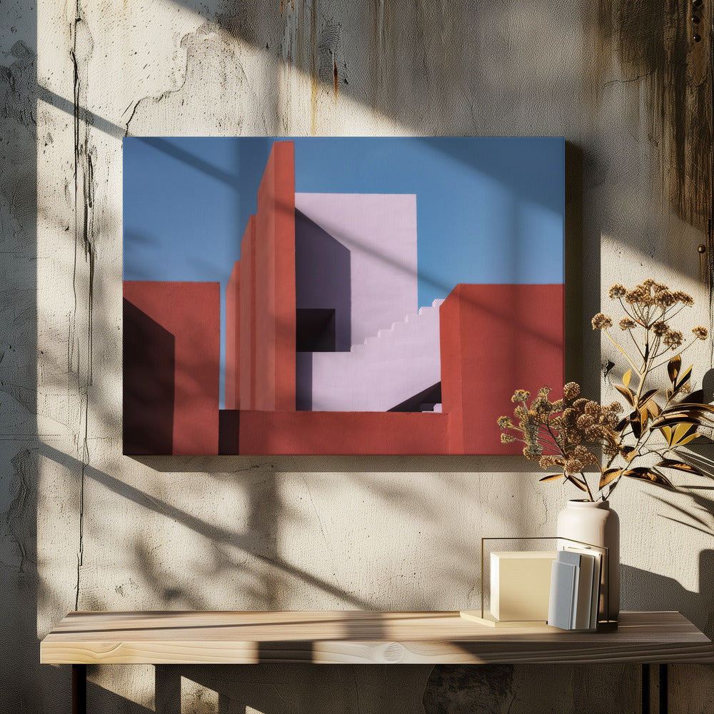Muurschildering Rood #47 | Canvas