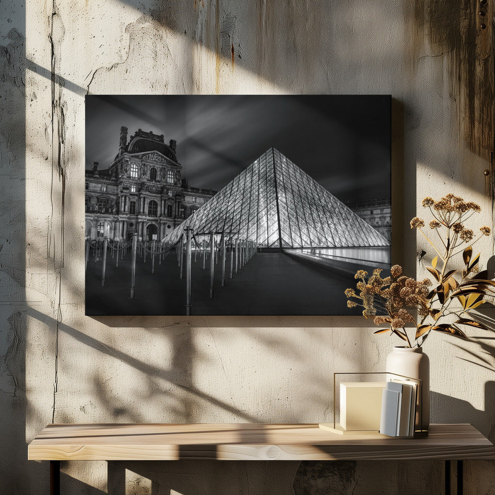 Louvre bij nacht | Canvas