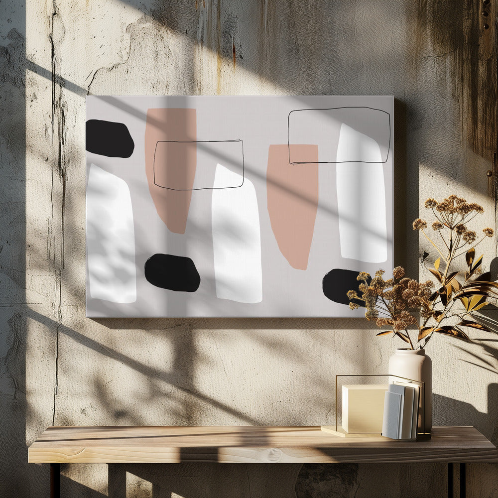 Vormen en schaduwen | Canvas