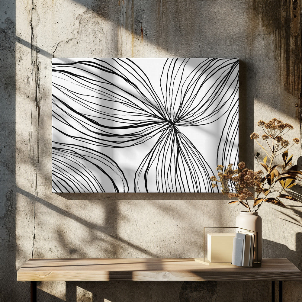 Vloeiende bloemblaadjes | Canvas