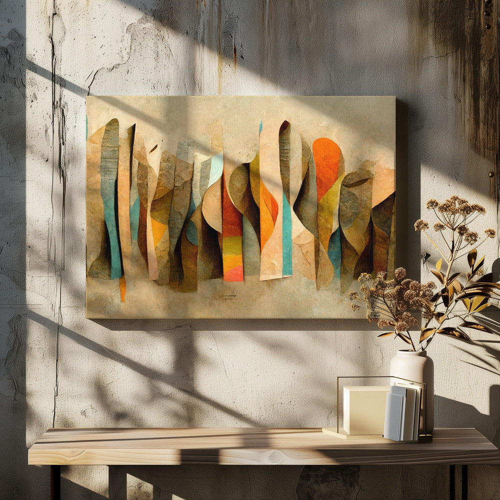 Gebogen caleidoscoop | Canvas