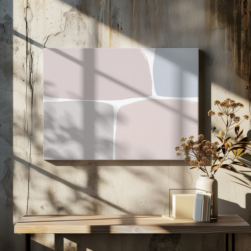 Pasteltinten met geometrische vormen | Canvas