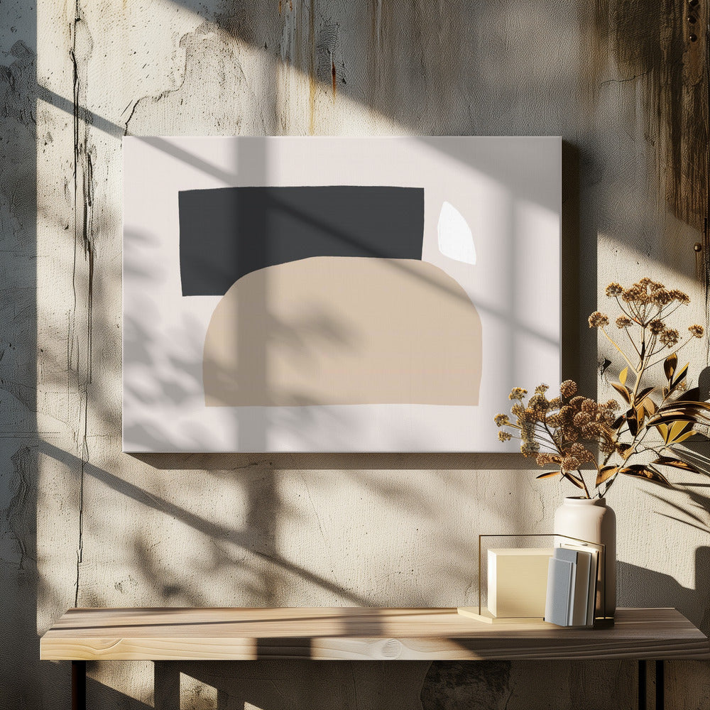 Geometrische vormen in neutrale tinten | Canvas