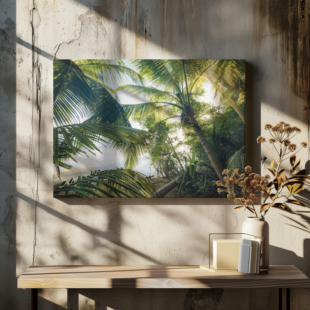 Verberg onder Palmen | Canvas