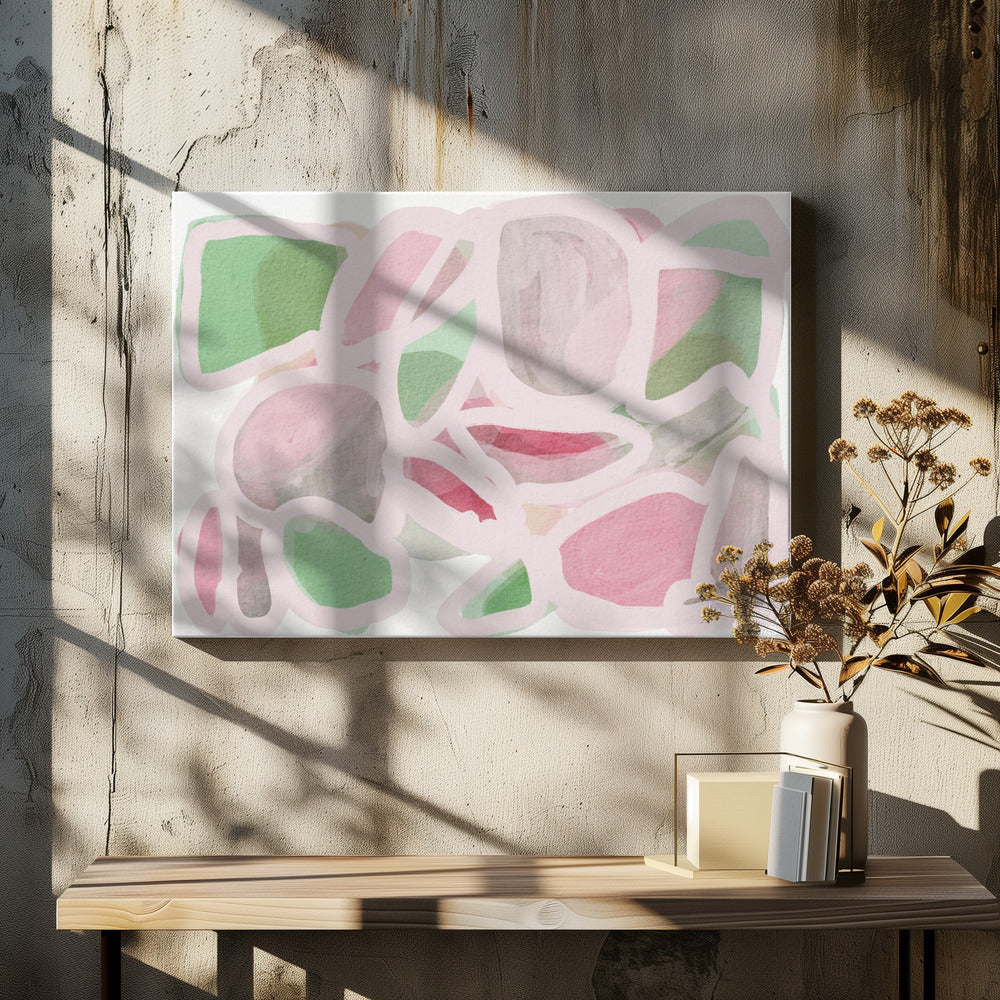 Roze Krabbel | Canvas