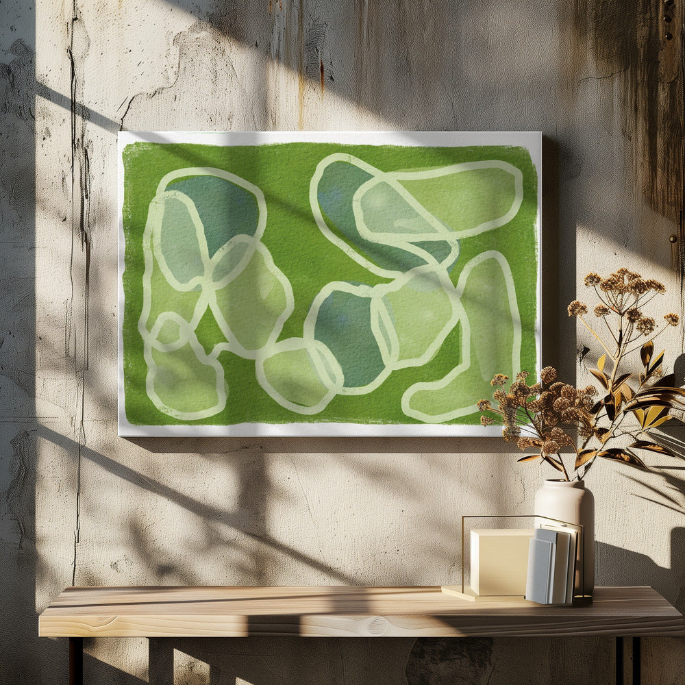 GROENE Cirkels | Canvas