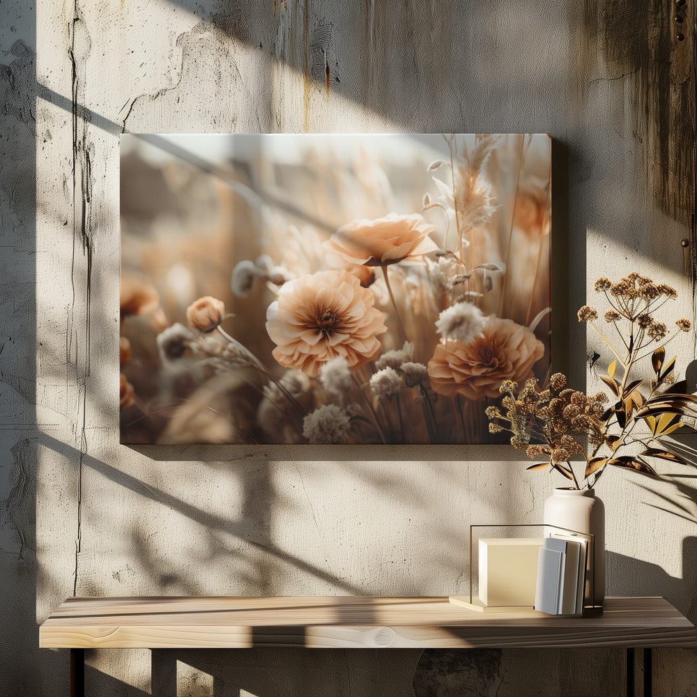 Gouden Bloesem Gloed | Canvas