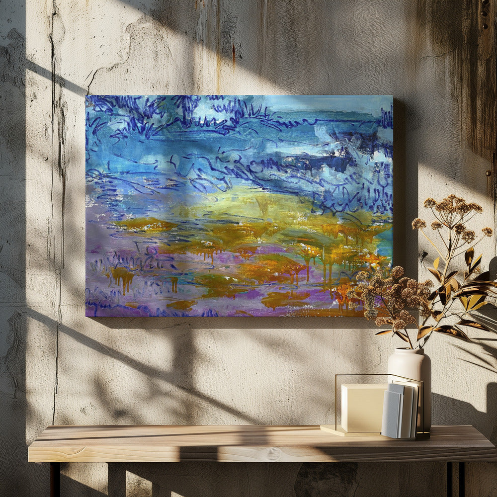 Expressionistisch kleurrijk abstract | Canvas