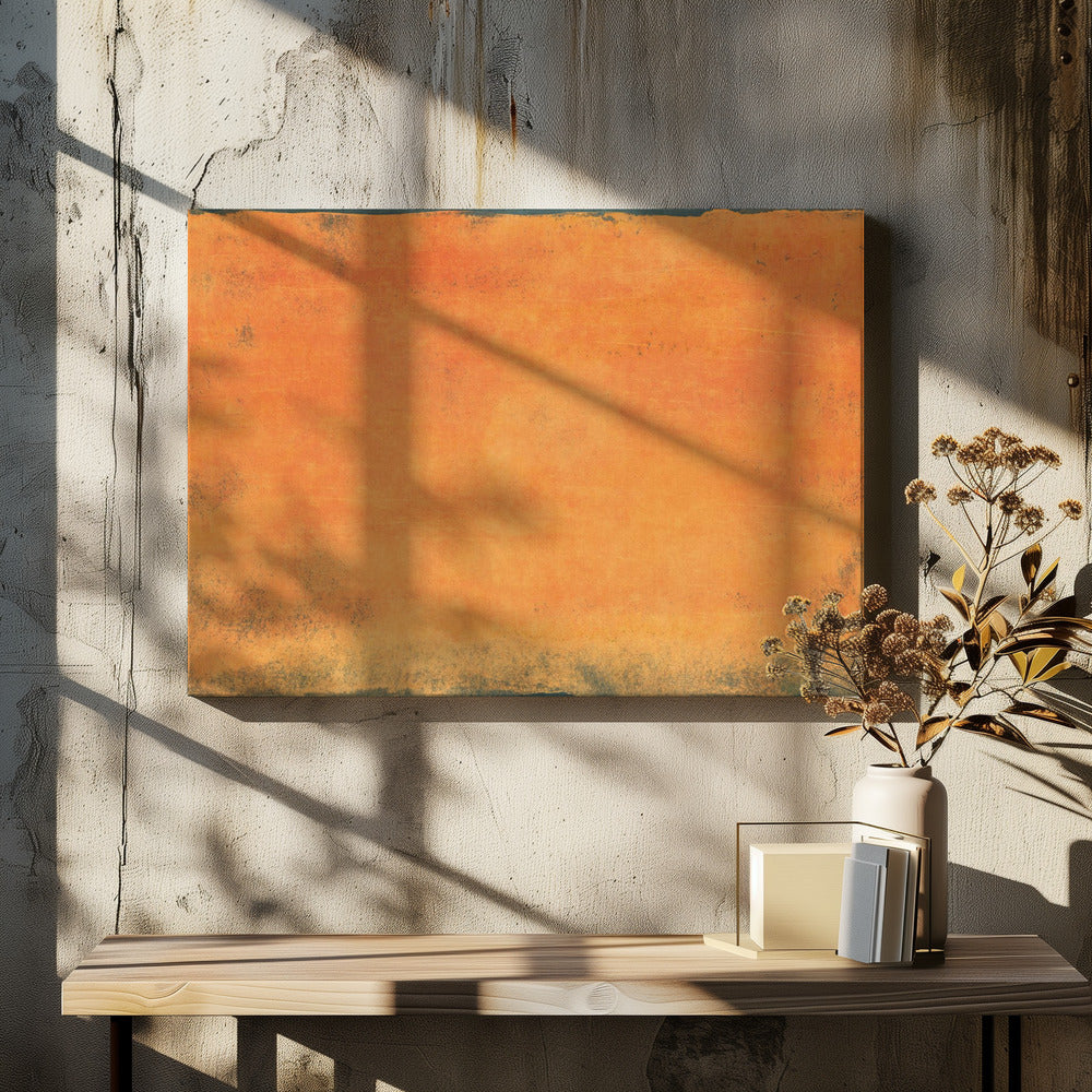 Minimale Oranje Abstract 01 | Canvas