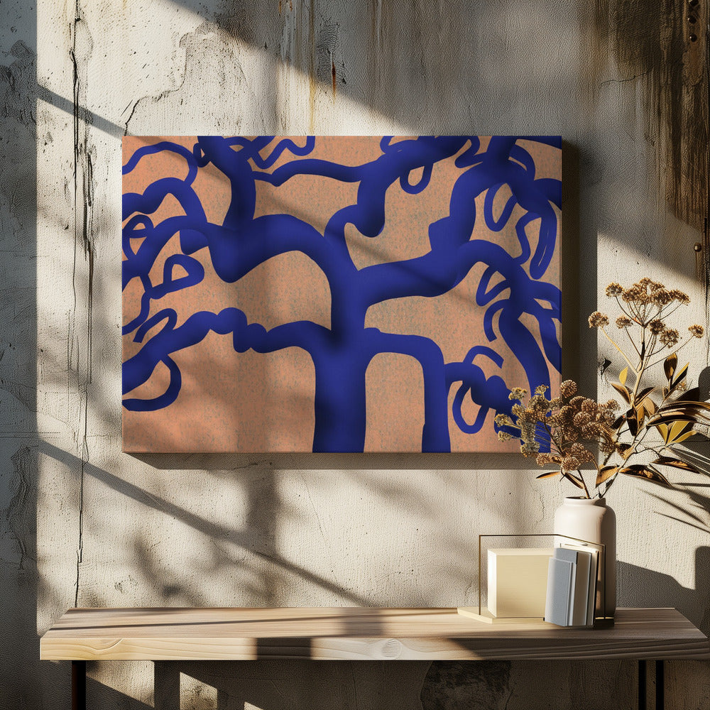 Draaiende Indigoboom | Canvas