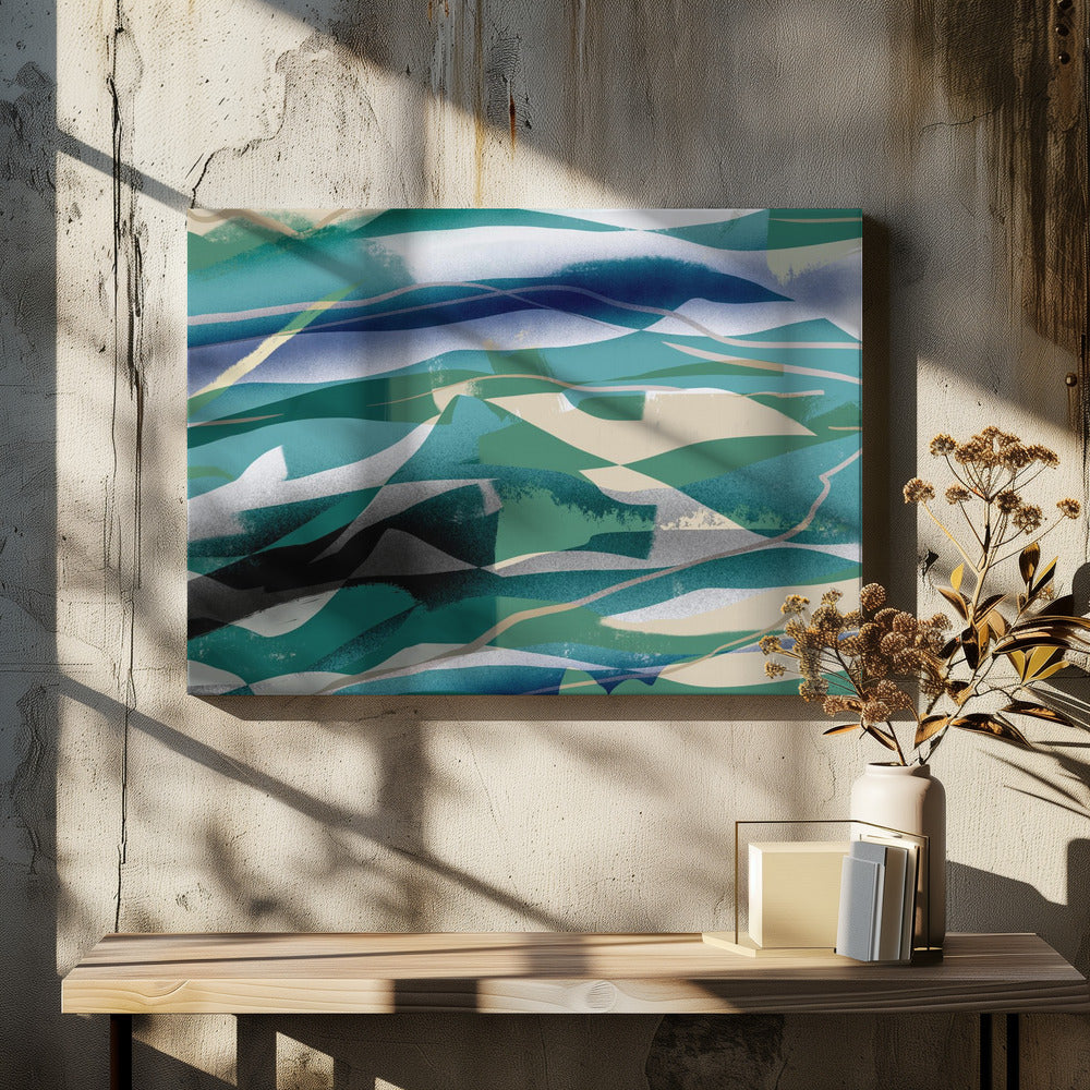 Abstractie in landschap | Canvas
