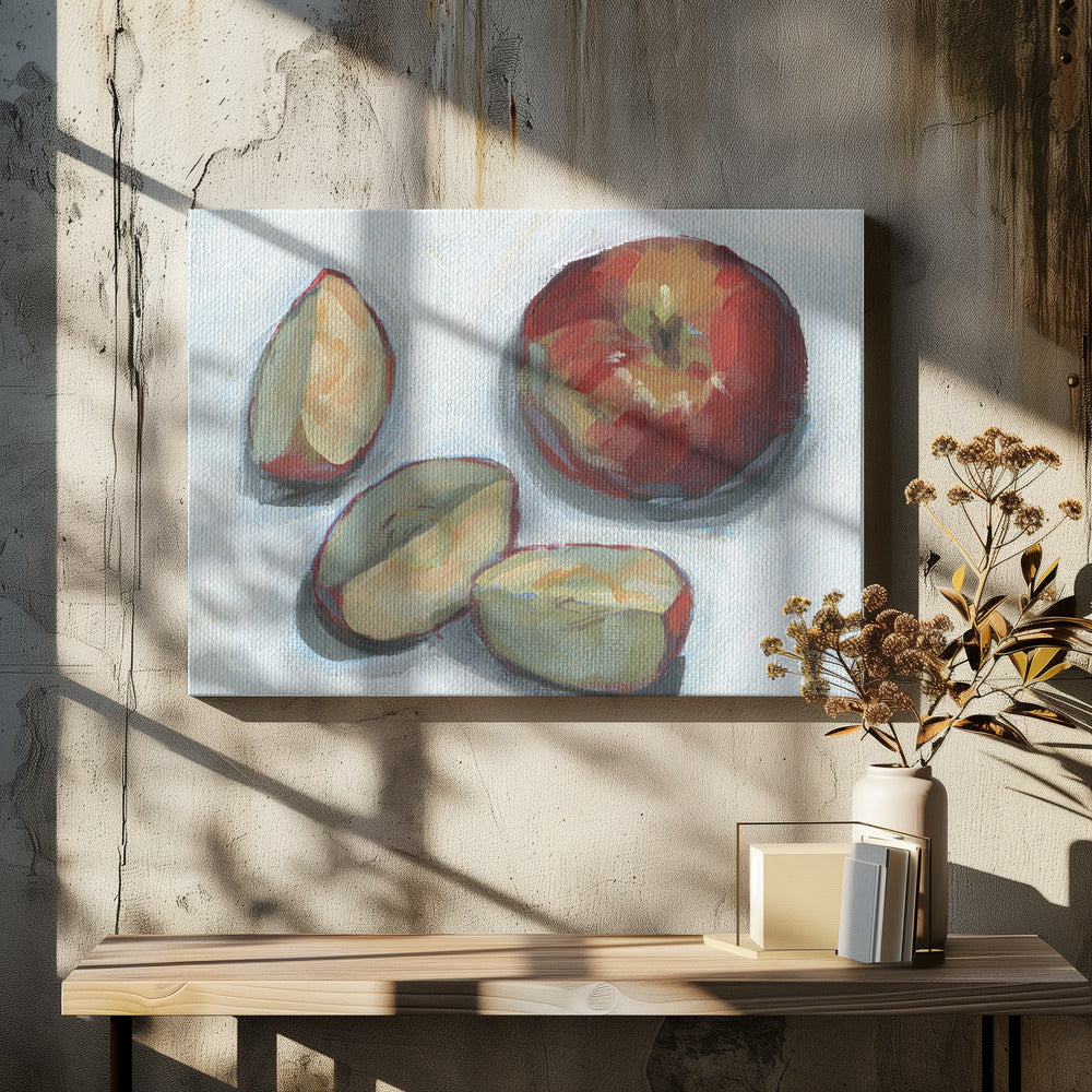 Gesneden appel 8x10 | Canvas