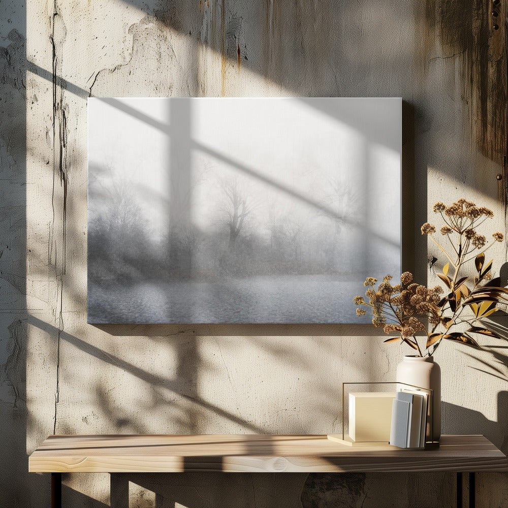 Mistig landschap | Canvas