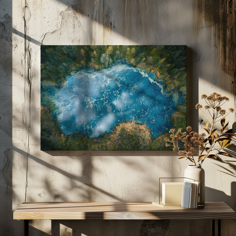 Wolken in de spiegel | Canvas