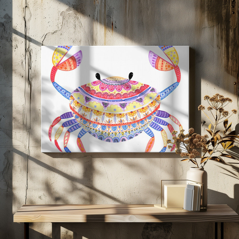 Kleurrijke krabbendans | Canvas