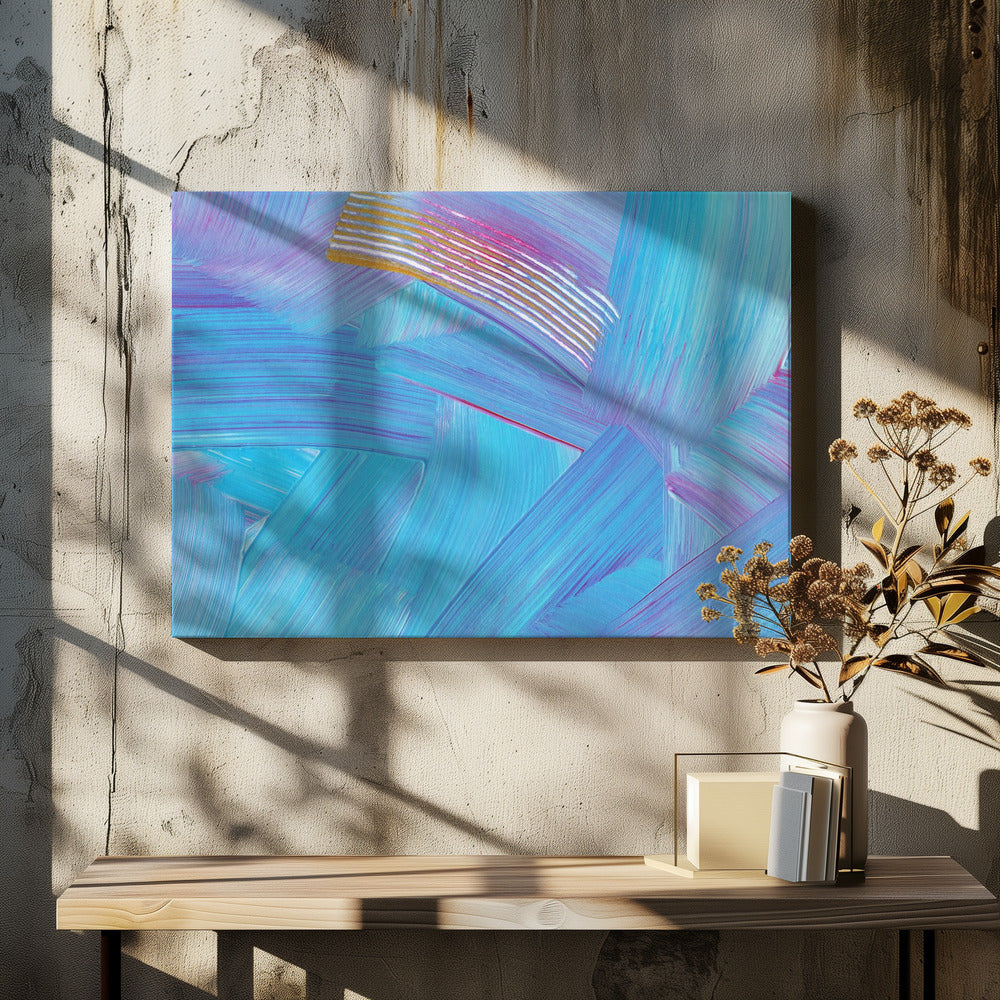 Vibrant Blue Brushstrokes | Canvas