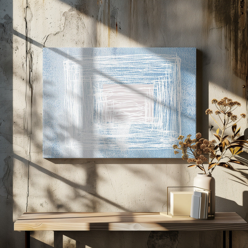 White Whirl Square | Canvas