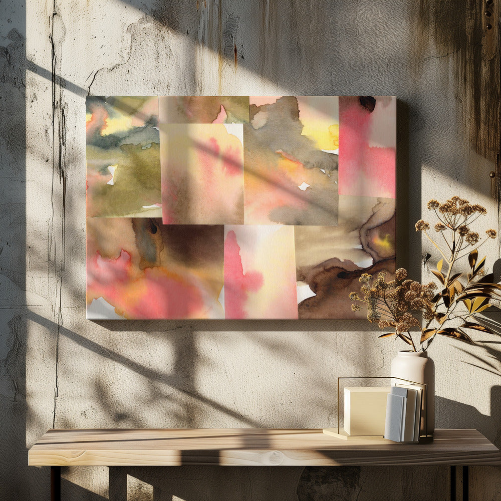Abstracte compositie 5 horizontaal | Canvas