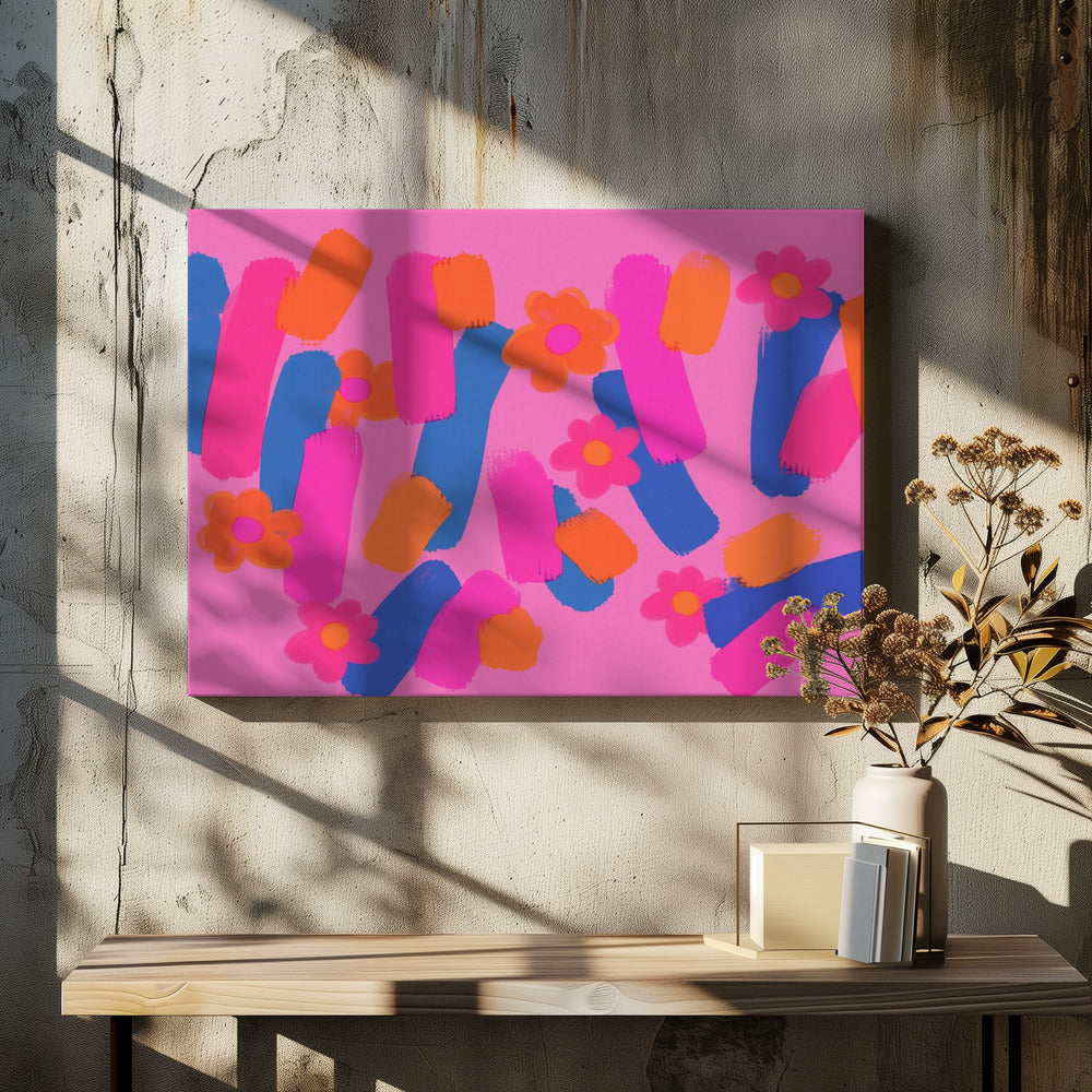 Bloemenpenseeldans | Canvas