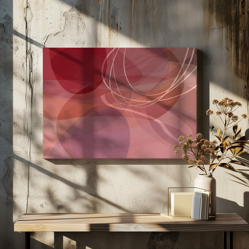 Dusty Rose Vormen 2 | Canvas