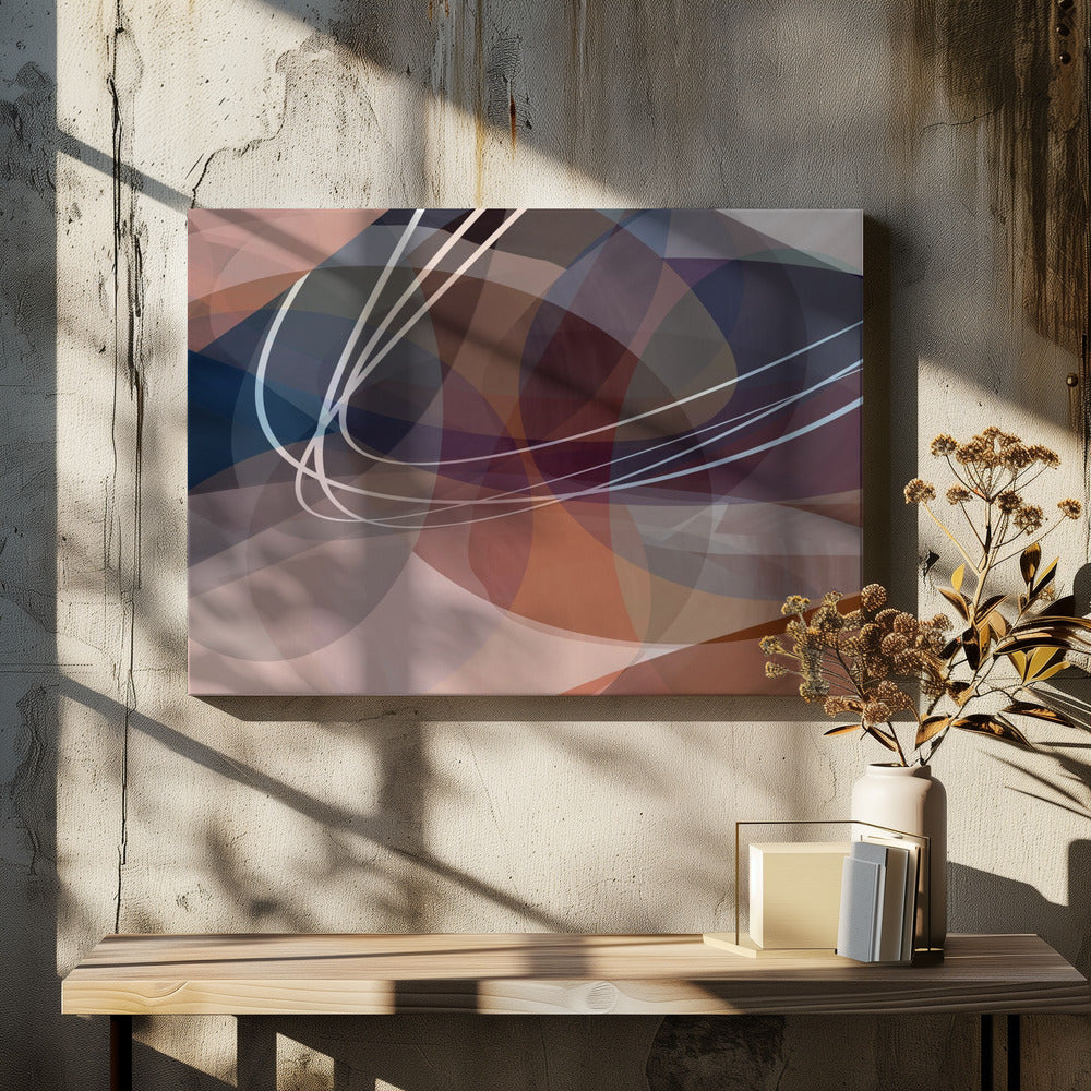 Dusty Rose Vormen 3 | Canvas