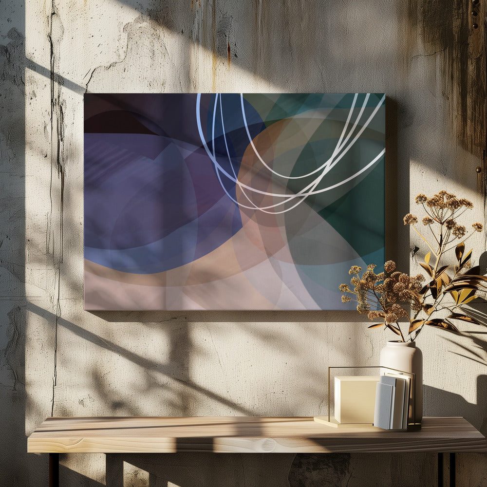 Dusty Rose Vormen 4 | Canvas