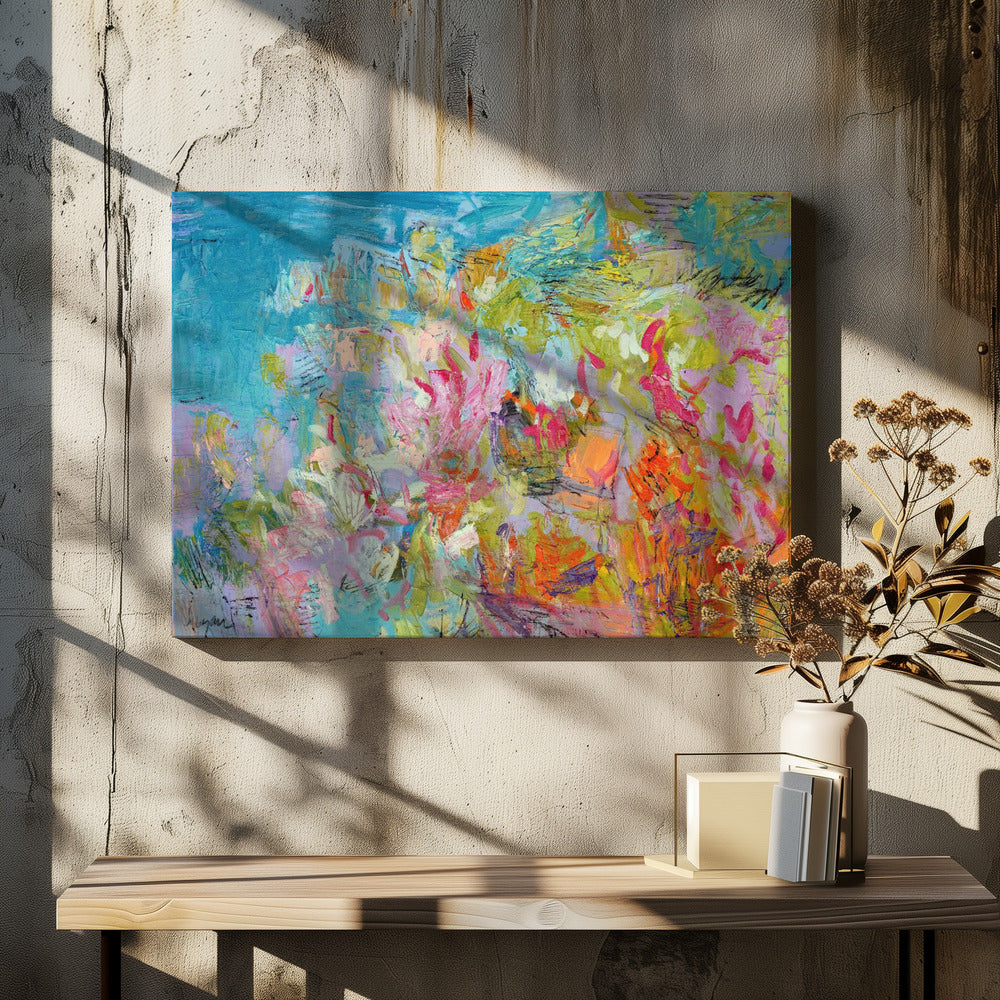 Levendige lentewerveling | Canvas